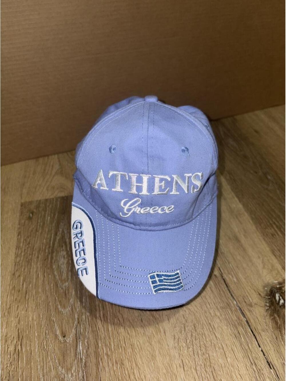 Athens Greece Embroidered Blue Souvenir Baseball Cap